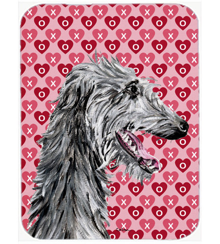 The Holiday Aisle Scottish Deerhound Hearts and Love Rectangle Glass